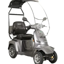 GreenStreet Elektromobil E-Mover Deluxe 1000 W 20 km/h dunkelgrau inkl. Topcase und Dach