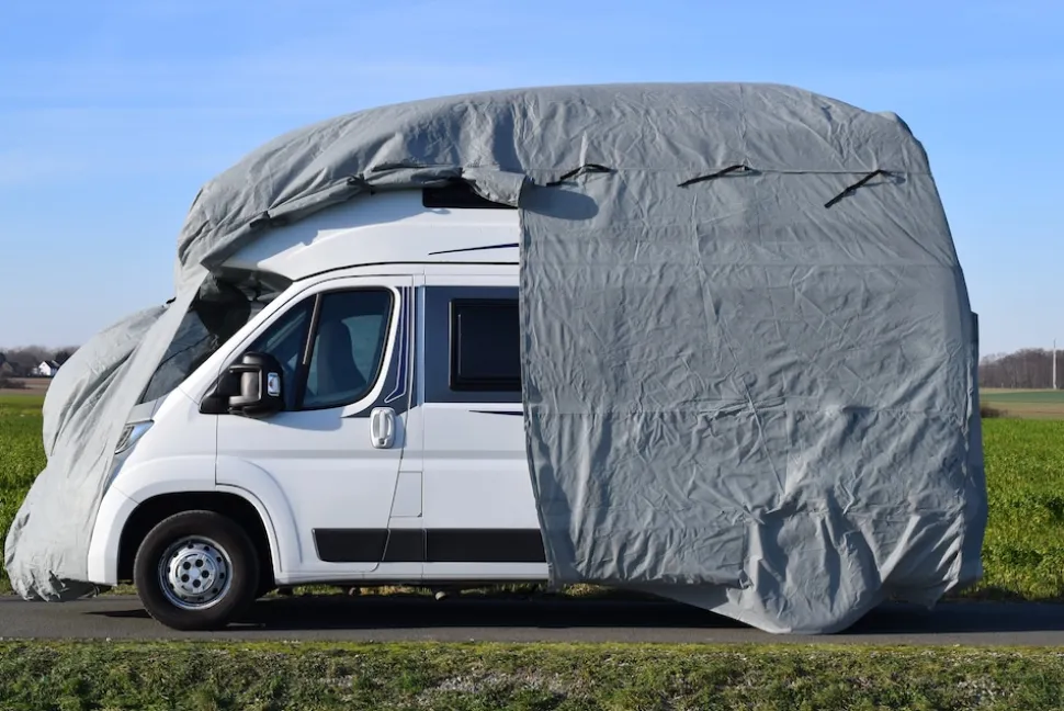 GreenYard Wohnmobil Schutzhülle Größe XL 870 x 235 x 275 cm Schutzhaube Ganzgarage Garage Abdeckplane Campingmobil