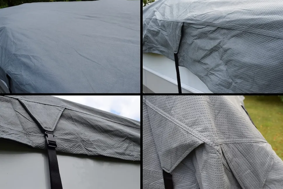 GreenYard Wohnwagen Schutzdach 850 cm Schutzhülle Wohnmobil Abdeckung Dach Garage