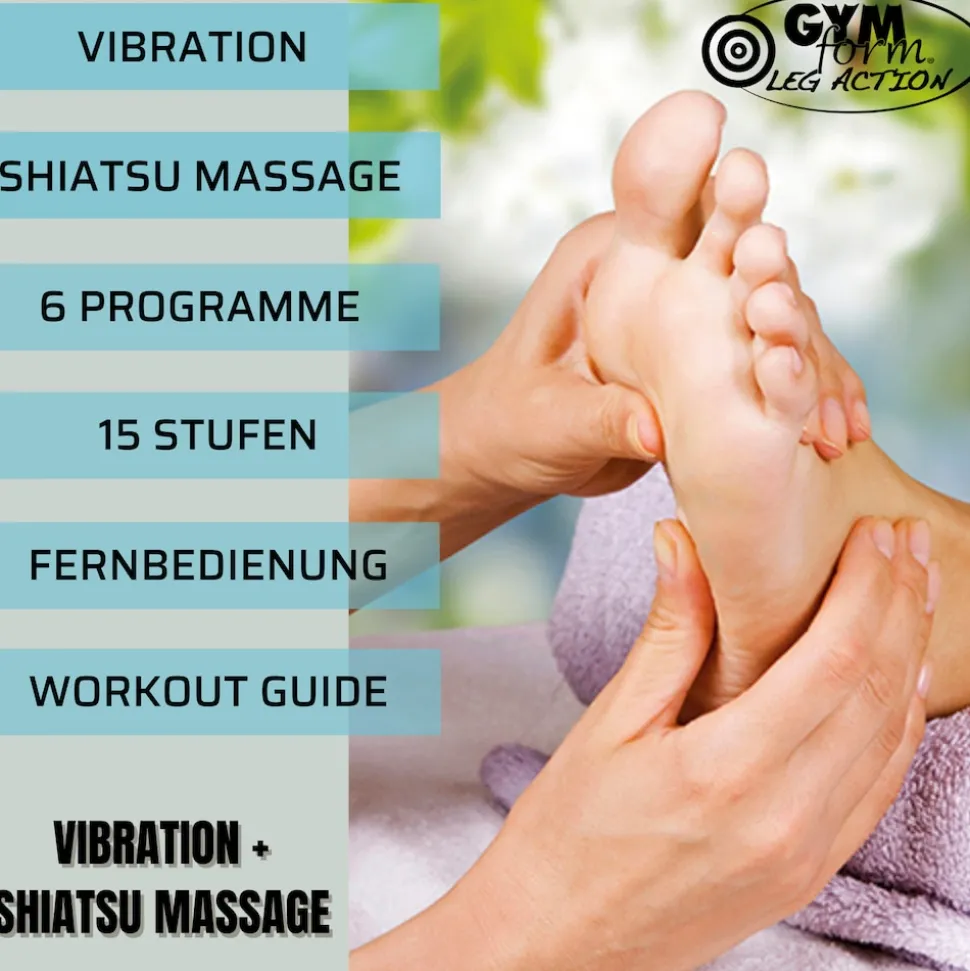 Gymform® Shiatsu Fußmassagegerät und Beinmassagegerät Leg Action