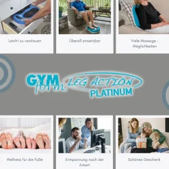 Gymform® Shiatsu Fußmassagegerät und Beinmassagegerät Leg Action Platinum
