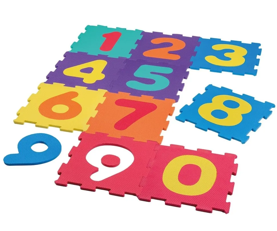 Happy People Bunte EVA-Zahlenpuzzlematte 10-teilig (Zahlen: 0-9)