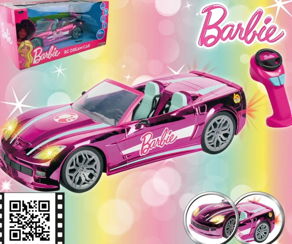 Happy People - Ferngesteurtes Auto - Barbie Dream Car (40 cm) mit Licht, kompatibel mit Barbie