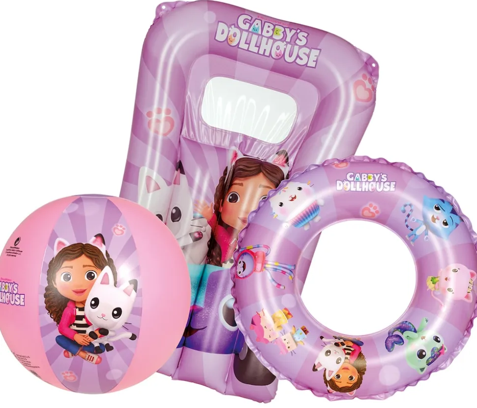Happy People Gabby's Dollhouse Strandset Schwimmring Matratze Strandball Ball