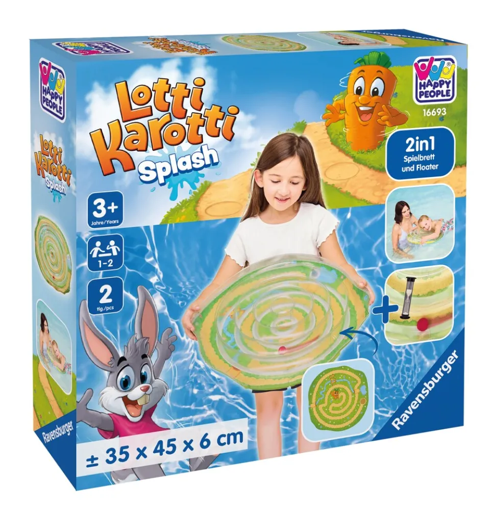 Happy People 16693 - Lotti Karotti Kinderluftmatratze - Das flotte Hasenlabyrinth