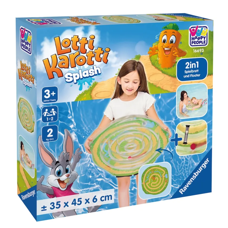 Happy People 16693 - Lotti Karotti Kinderluftmatratze - Das flotte Hasenlabyrinth