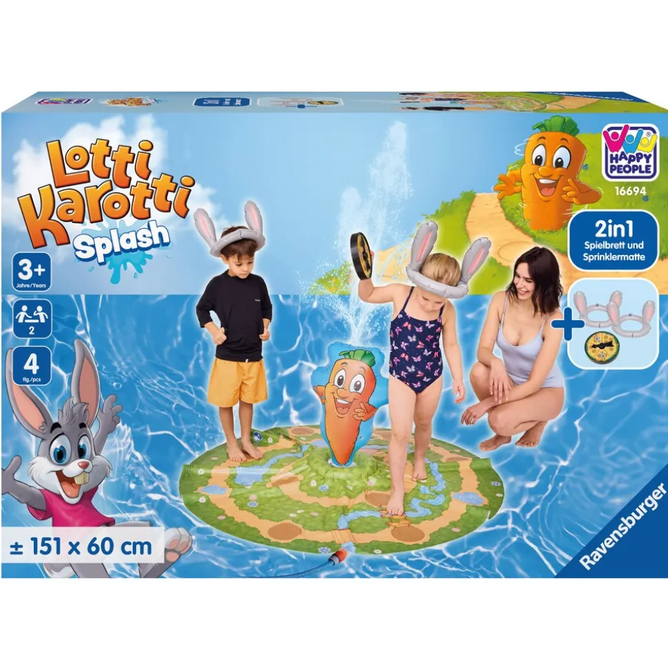 Happy People 16694 - Lotti Karotti Sprinklermatte - Das erfrischende Hasenrennen (151x60cm)