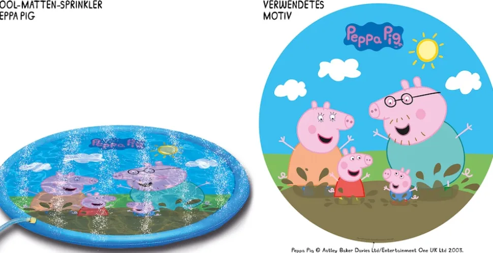 Happy People - Sprinklermatte - Peppa Wutz (Ø 150 cm) Wassersprenkler Kinder Badespaß