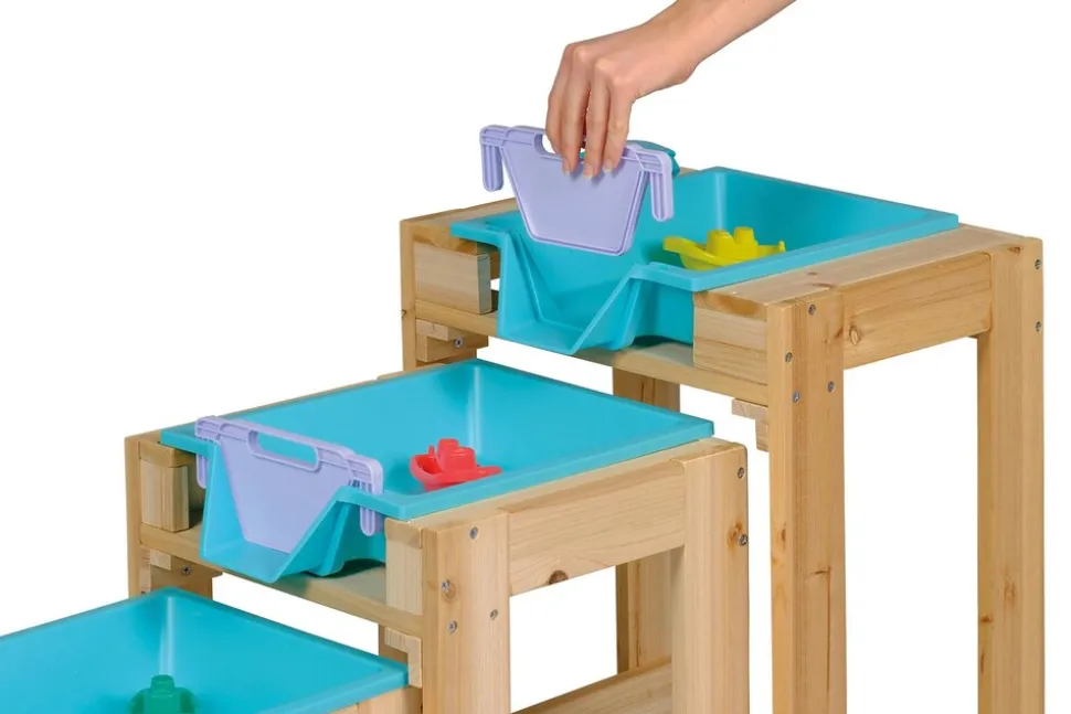 Happy People - Wasser-Spieltisch 3er Set - mit Schleusenfunktion Wasserspielzeug