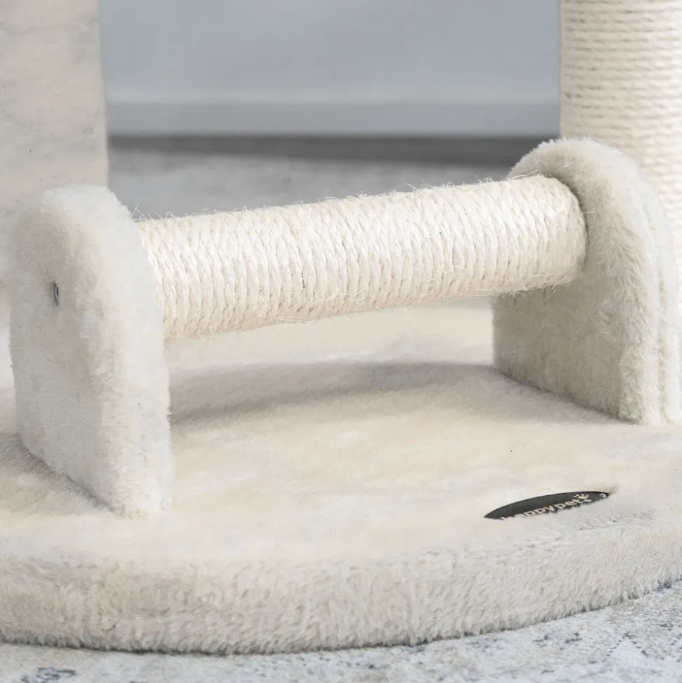 HAPPYPET Großer Kratzbaum Stabil 'Parker' 171 cm - XXL Katzenbaum | Creme