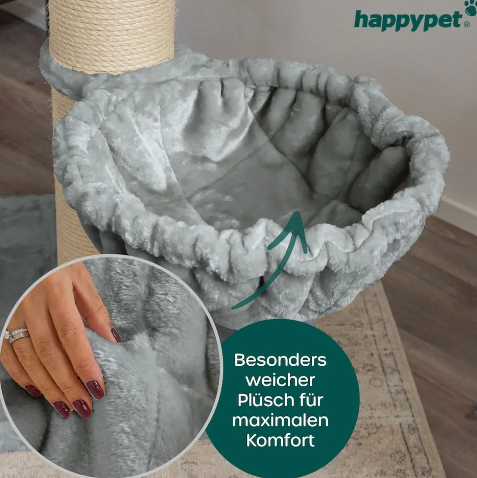 HAPPYPET Universal XXL Liegemulde für Kratzbaum Ø 45 cm, Grau | Grau