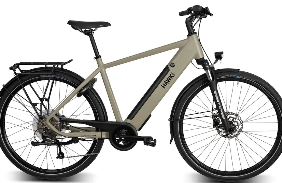 Hawk E-Trekking Gent E-Trekkingrad Herren 28 Zoll 53 cm Diamant - Gelb