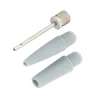 Hochleistungs Standpumpe, für alle Ventilarten, 7 bar, mit Manometer, inkl. Adapter-Set, inkl. Batterien, Aluminium