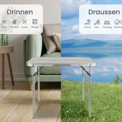 HOMECALL Campingtisch Klapptisch Gartentisch, leicht Aluminium Beistelltisch