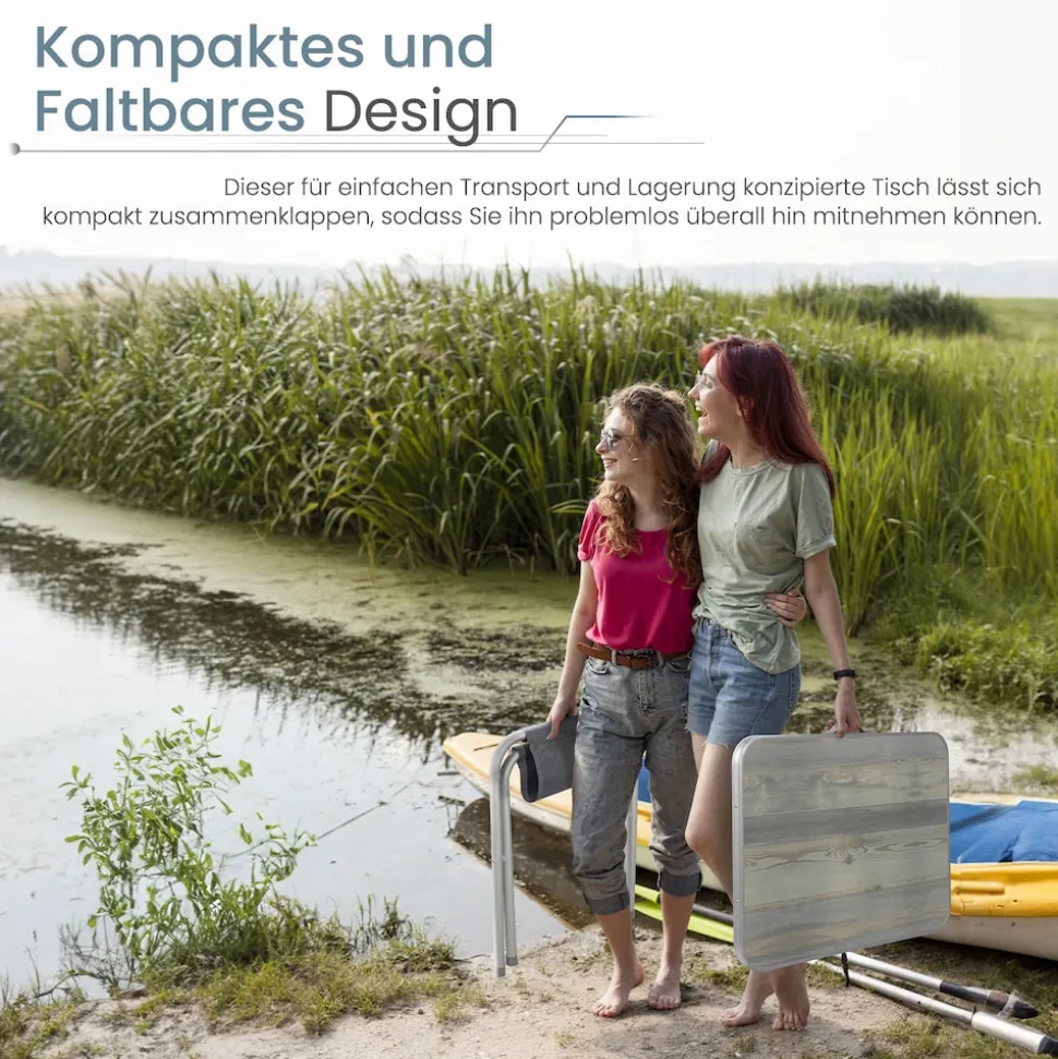 HOMECALL Campingtisch Klapptisch Gartentisch, leicht Aluminium Beistelltisch