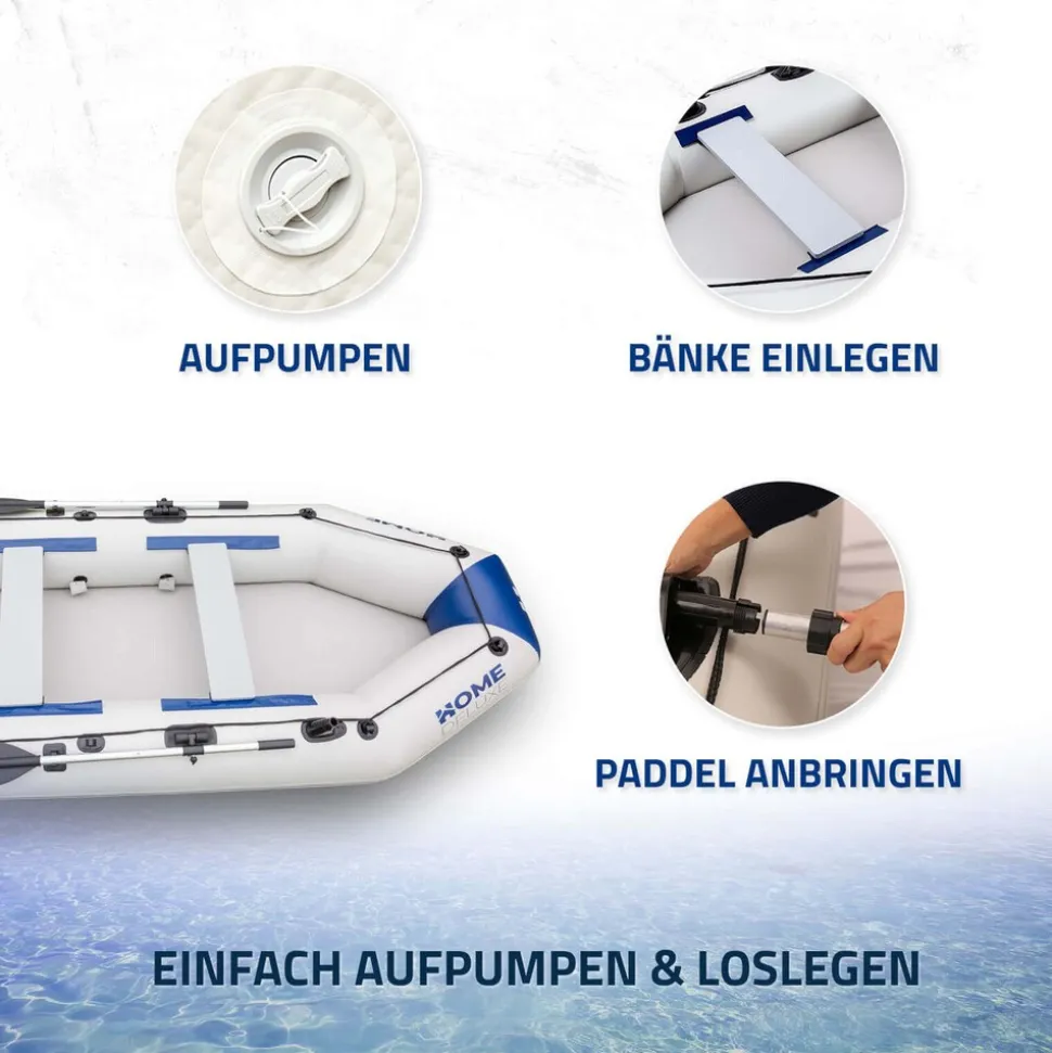 HOME DELUXE Schlauchboot mit Motor PIKE S