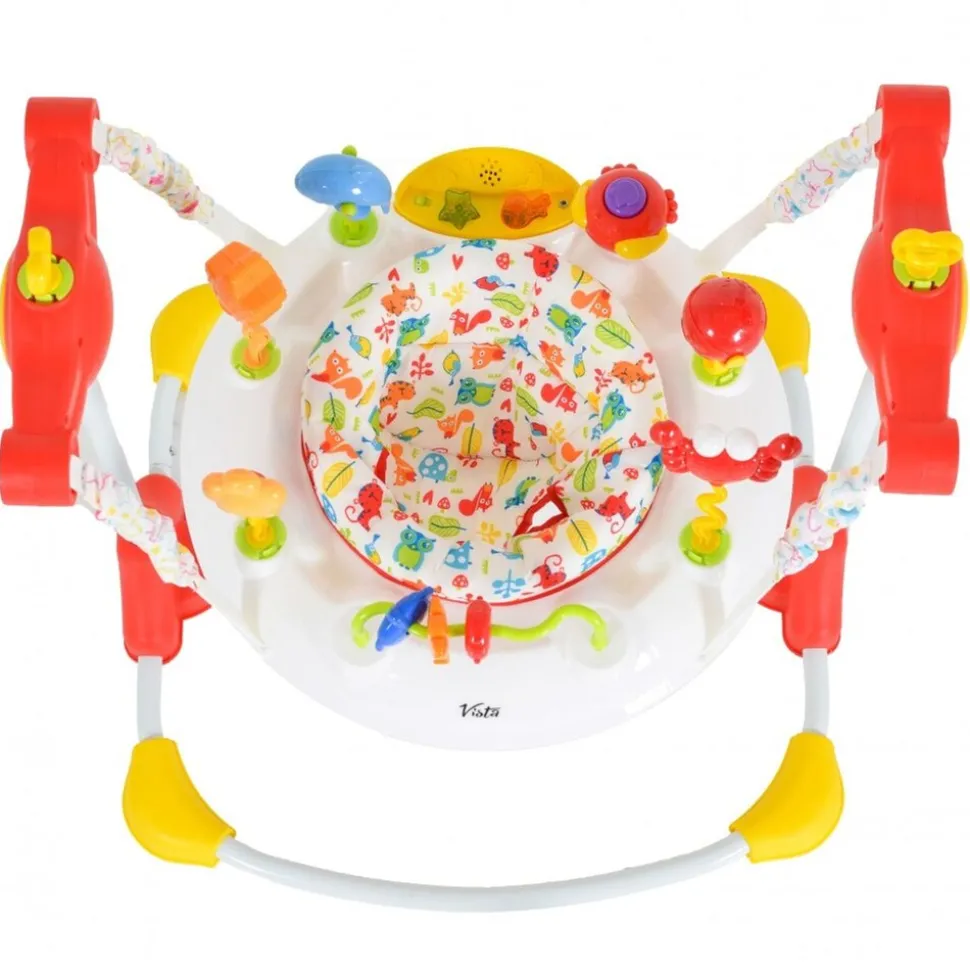 Hopser Vista mit Spielcenter, Musik, Licht, MP3-Anschluss, Höhe einstellbar weiß rot