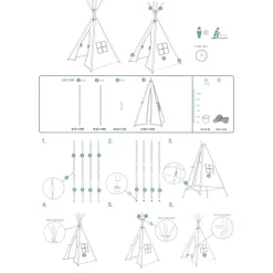 HTI-Line Kinderzimmerzelt Tipi Stars