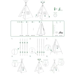 HTI-Line Kinderzimmerzelt Tipi Stars