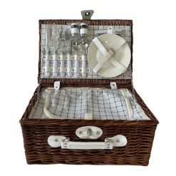HTI-Living Picknickkorb für 2 Personen Finie Braun