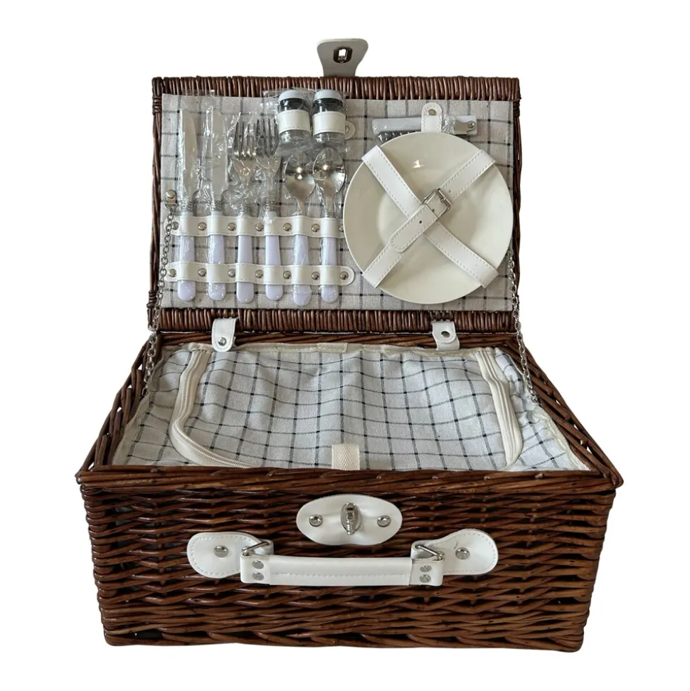 HTI-Living Picknickkorb für 2 Personen Finie Braun