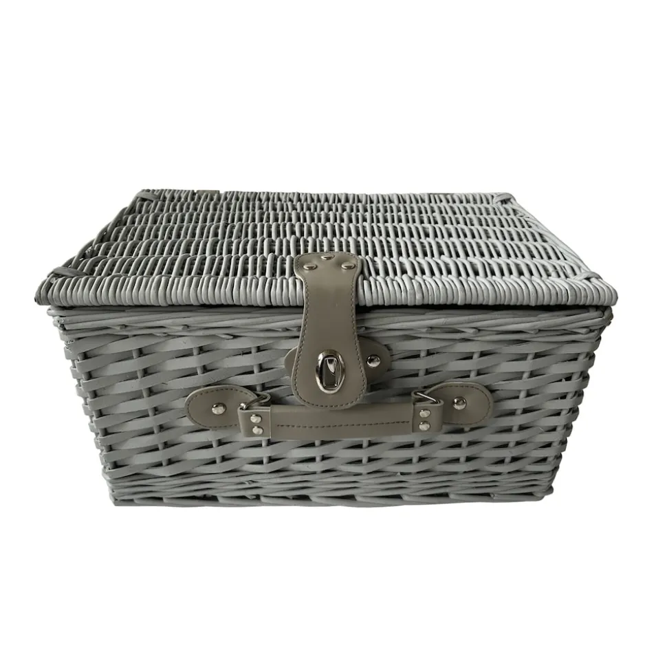 HTI-Living Picknickkorb für 2 Personen Finie Grau