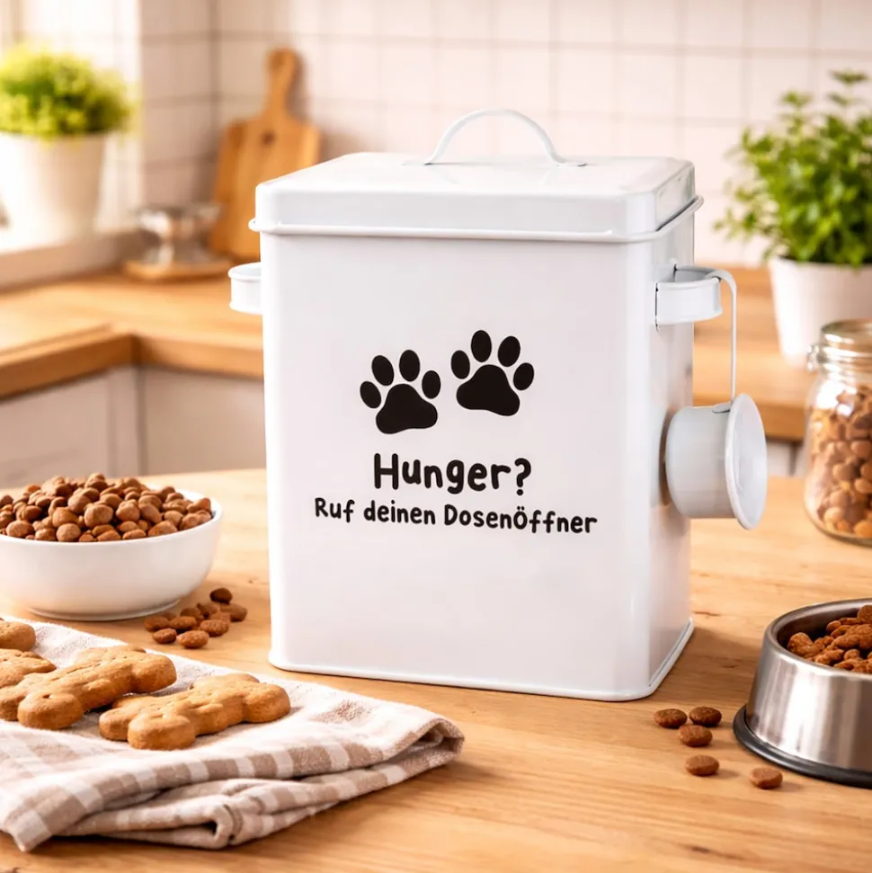 HTI-Living Vorratsdose Tierfutter mit Dosierlöffel Landhaus