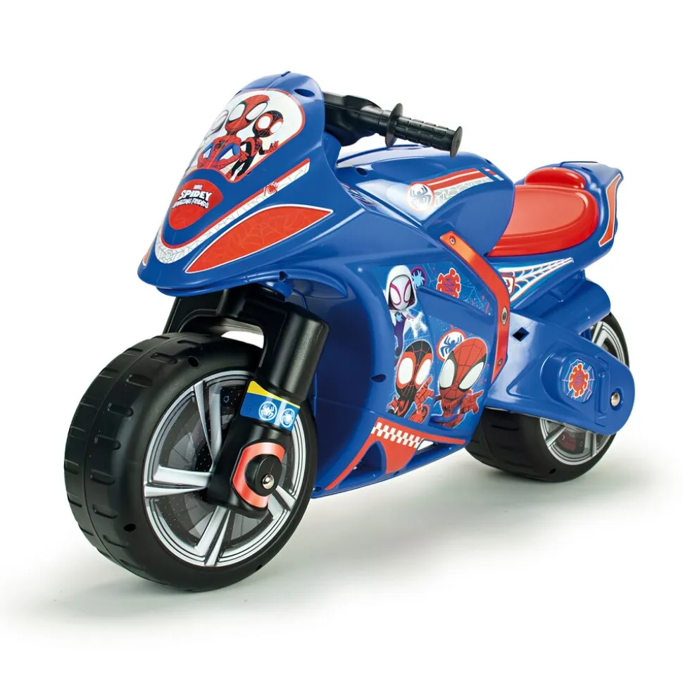INJUSA Marvel Spidey Moto Laufrad ab 4-7 Jahre – Großes Kindermotorrad Rutscherfahrzeug