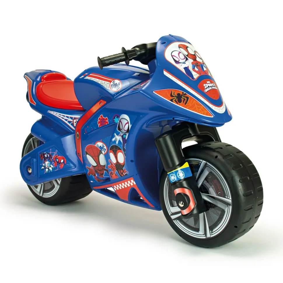 INJUSA Marvel Spidey Moto Laufrad ab 4-7 Jahre – Großes Kindermotorrad Rutscherfahrzeug