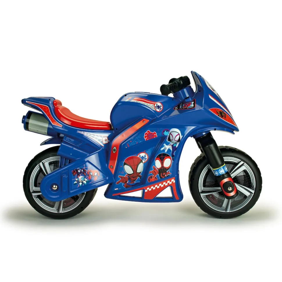 INJUSA Marvel Spidey Moto Laufrad ab 4-7 Jahre – Großes Kindermotorrad Rutscherfahrzeug