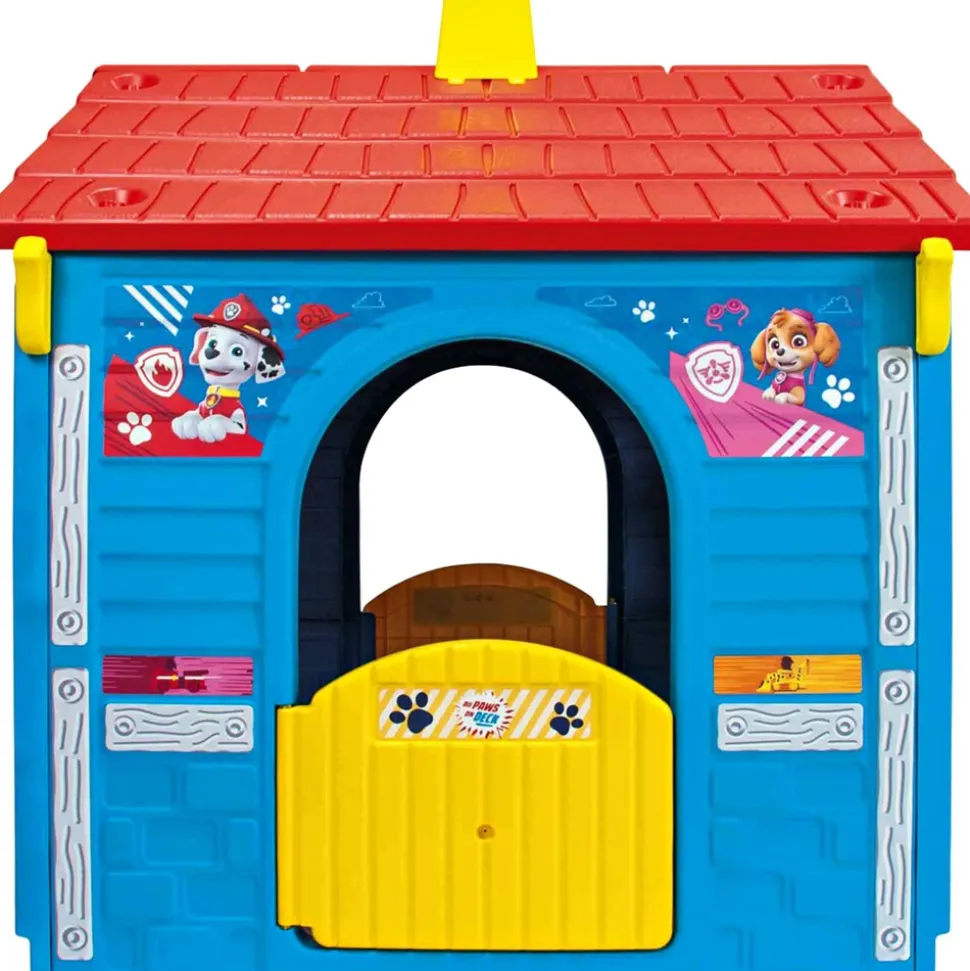 INJUSA Paw Patrol Spielhaus für Kinder ab 3-6 Jahren Kinderhaus mit Haupttür, Briefkasten & Riegel – 2 Seitentüren & Fenster mit Außentheke