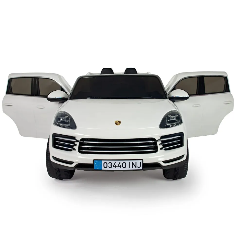 INJUSA Porsche Cayenne 12V Elektroauto für Kinder ab 3 Jahren – Elegantes SUV-Spielzeugauto mit Fernbedienung, Licht & Sound