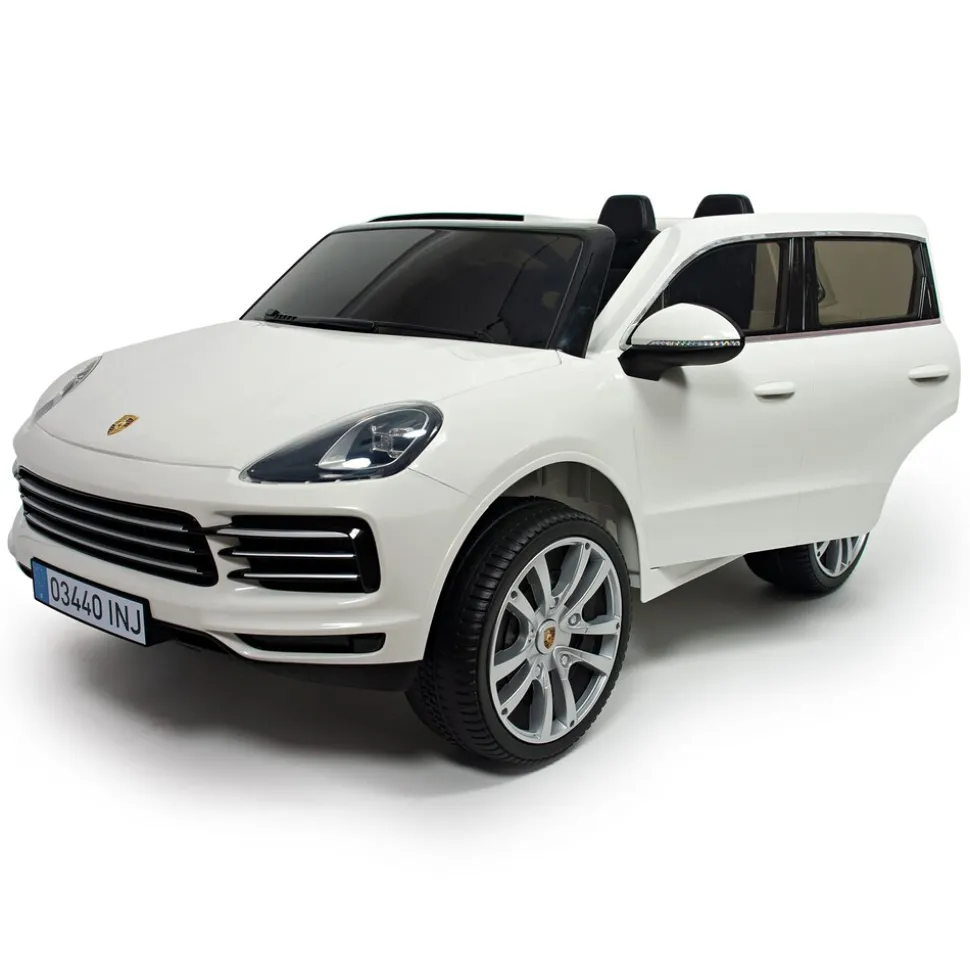 INJUSA Porsche Cayenne 12V Elektroauto für Kinder ab 3 Jahren – Elegantes SUV-Spielzeugauto mit Fernbedienung, Licht & Sound
