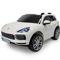 INJUSA Porsche Cayenne 12V Elektroauto für Kinder ab 3 Jahren – Elegantes SUV-Spielzeugauto mit Fernbedienung, Licht & Sound