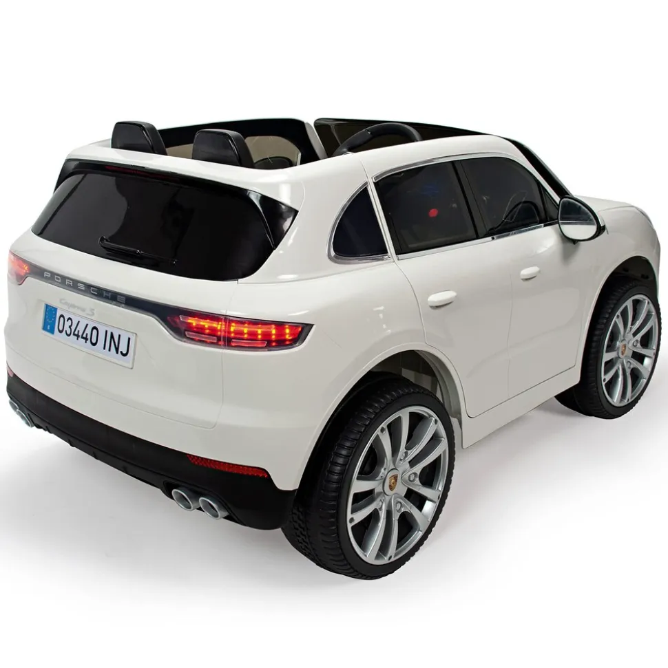INJUSA Porsche Cayenne 12V Elektroauto für Kinder ab 3 Jahren – Elegantes SUV-Spielzeugauto mit Fernbedienung, Licht & Sound
