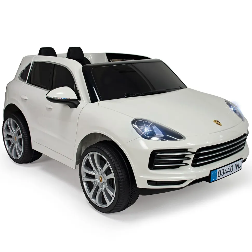 INJUSA Porsche Cayenne 12V Elektroauto für Kinder ab 3 Jahren – Elegantes SUV-Spielzeugauto mit Fernbedienung, Licht & Sound