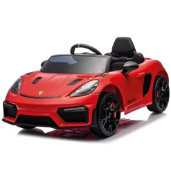 INJUSA Porsche Spyder 12V Elektroauto für Kinder ab 3 Jahren – Luxuskinderauto mit Licht & Sound