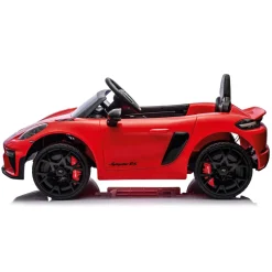 INJUSA Porsche Spyder 12V Elektroauto für Kinder ab 3 Jahren – Luxuskinderauto mit Licht & Sound