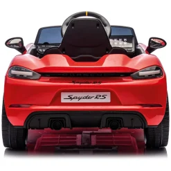 INJUSA Porsche Spyder 12V Elektroauto für Kinder ab 3 Jahren – Luxuskinderauto mit Licht & Sound