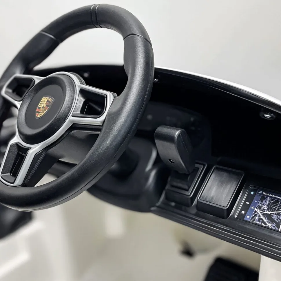INJUSA Porsche Taycan 12V Elektroauto für Kinder ab 3 Jahren – Luxus Kinderauto mit Licht & Sound