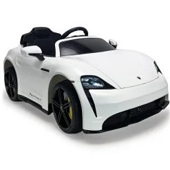 INJUSA Porsche Taycan 12V Elektroauto für Kinder ab 3 Jahren – Luxus Kinderauto mit Licht & Sound