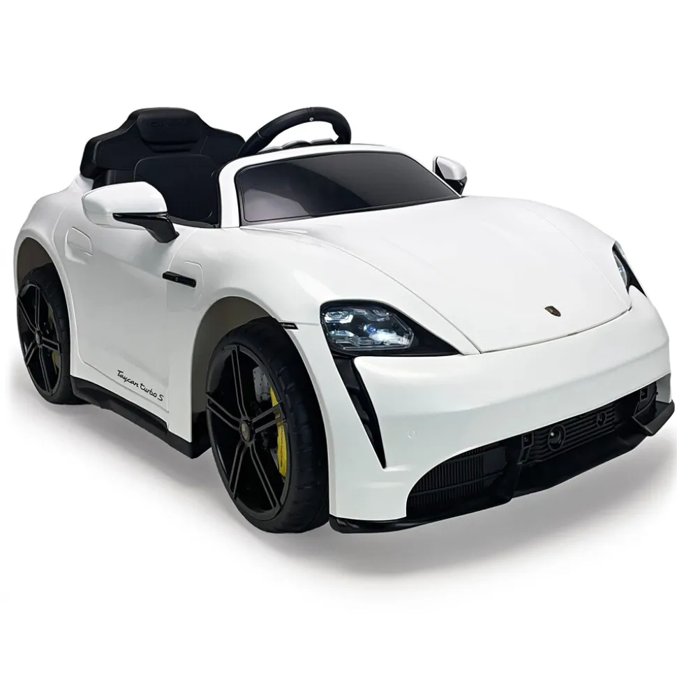 INJUSA Porsche Taycan 12V Elektroauto für Kinder ab 3 Jahren – Luxus Kinderauto mit Licht & Sound