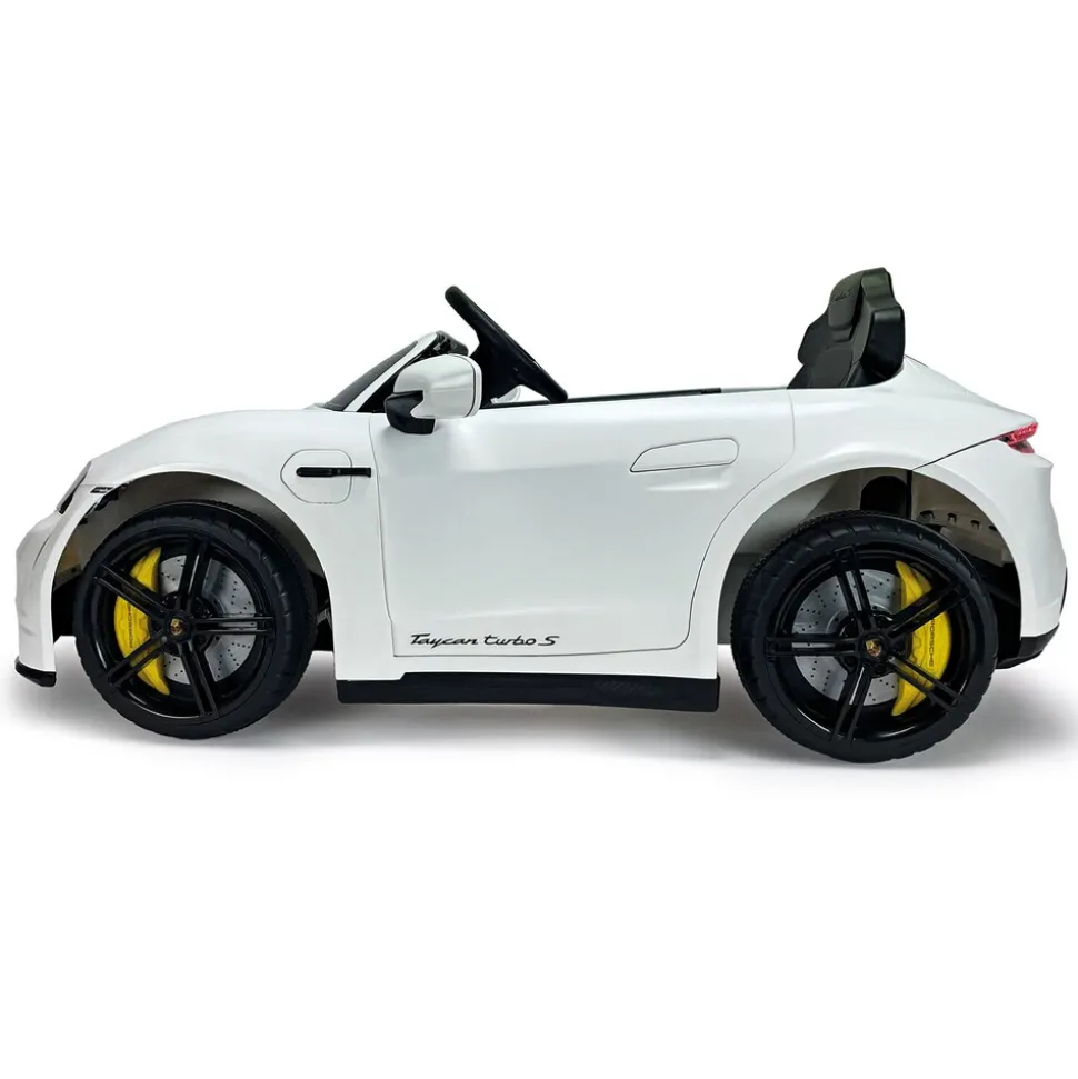 INJUSA Porsche Taycan 12V Elektroauto für Kinder ab 3 Jahren – Luxus Kinderauto mit Licht & Sound