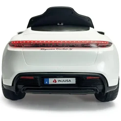 INJUSA Porsche Taycan 12V Elektroauto für Kinder ab 3 Jahren – Luxus Kinderauto mit Licht & Sound