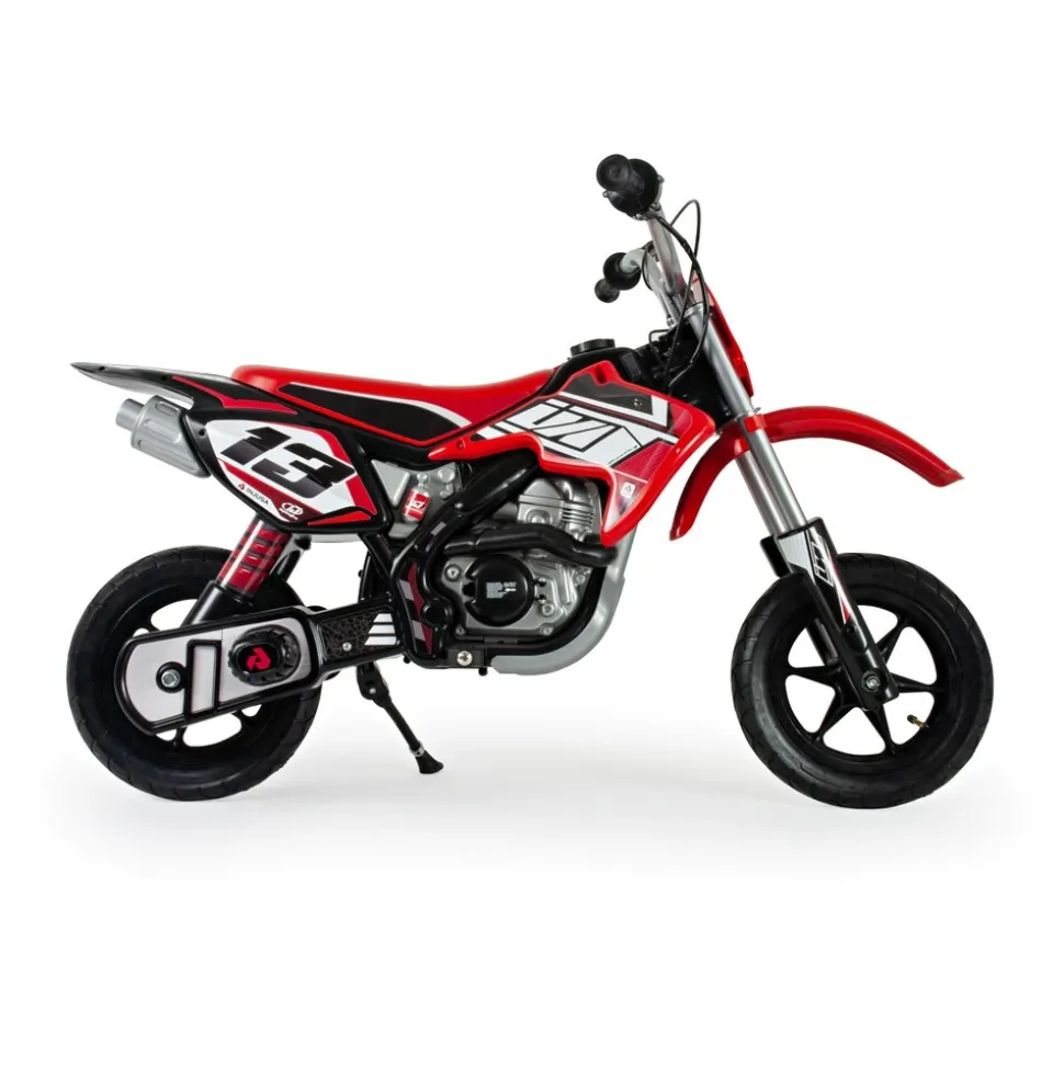 INJUSA Red Fighter Moto Cross Elektromotorrad für Kinder (6-10 Jahre) – 24V Elektro-Motorrad bis 11 km/h