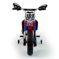 INJUSA Scrambler Cross CR Elektromotorrad für Kinder ab 3 Jahren – 6V Elektro-Motorrad mit Gashebel am Lenker & Stützrädern - 5 km/h