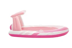 INTEX 57804EU - Luftmatratze - Pink Paradise Boat (244x97x114cm) mit Haltegriffen und Getränkehaltern