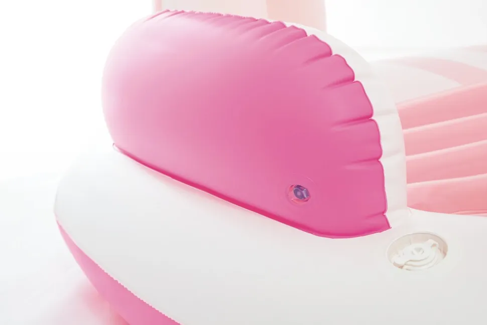 INTEX 57804EU - Luftmatratze - Pink Paradise Boat (244x97x114cm) mit Haltegriffen und Getränkehaltern