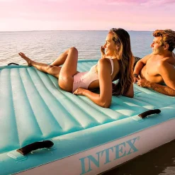 INTEX 56289EU - Luftmatratze - Water Lounge (310x183x18cm) groß, bis 400kg belastbar, 4 Personen