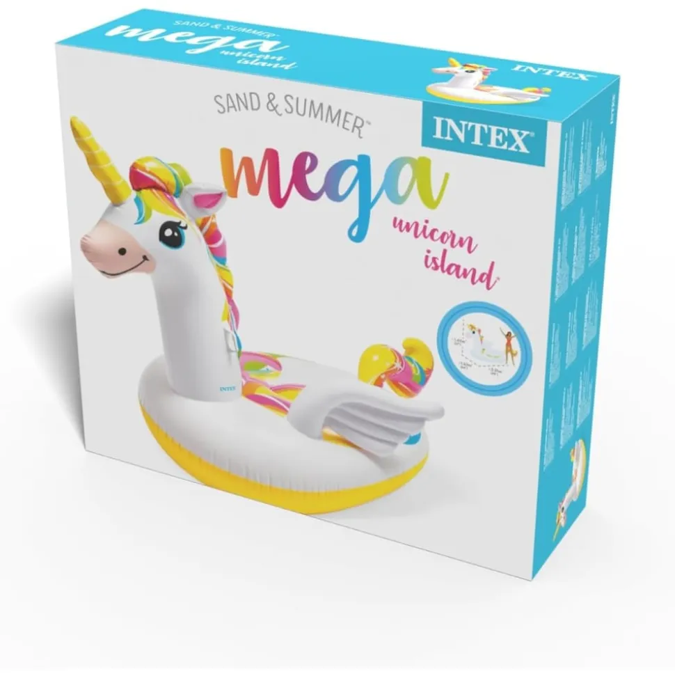 INTEX 57291EU - Mega Unicorn Island XXL Schwimmtier 287x193x165cm Pool Einhorn